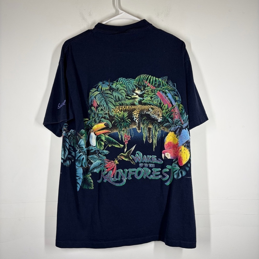 VTG Sanibel Island Wake Up To The Rainforest T-shirt Size Large - Picture 2 of 11